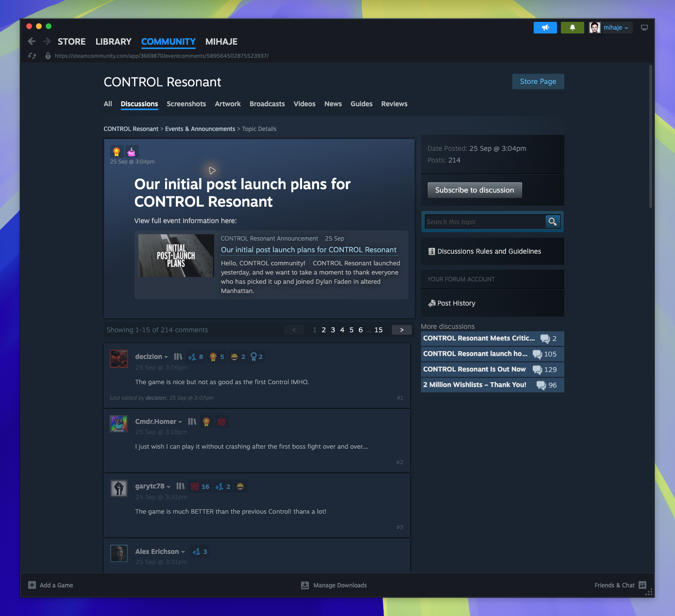 Community Hub - Discussions — Event Single Topic (Captured)