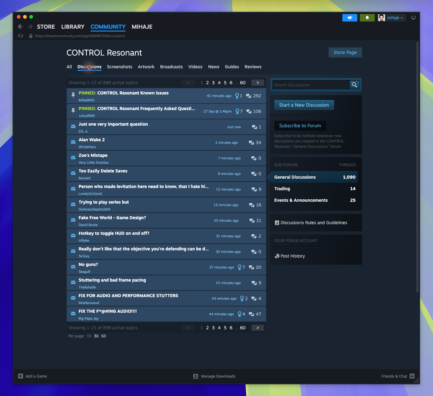 Community Hub - Discussions — page overview (Captured)