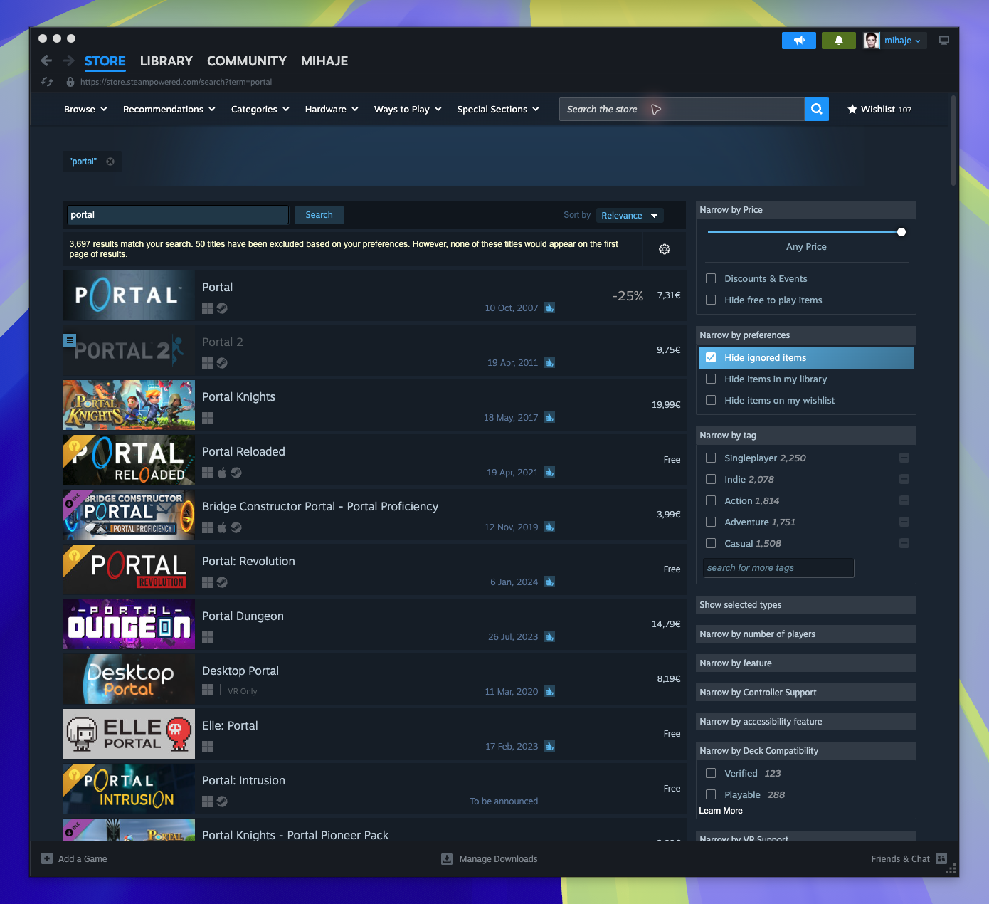Direct Search Results — Search Results (Captured)