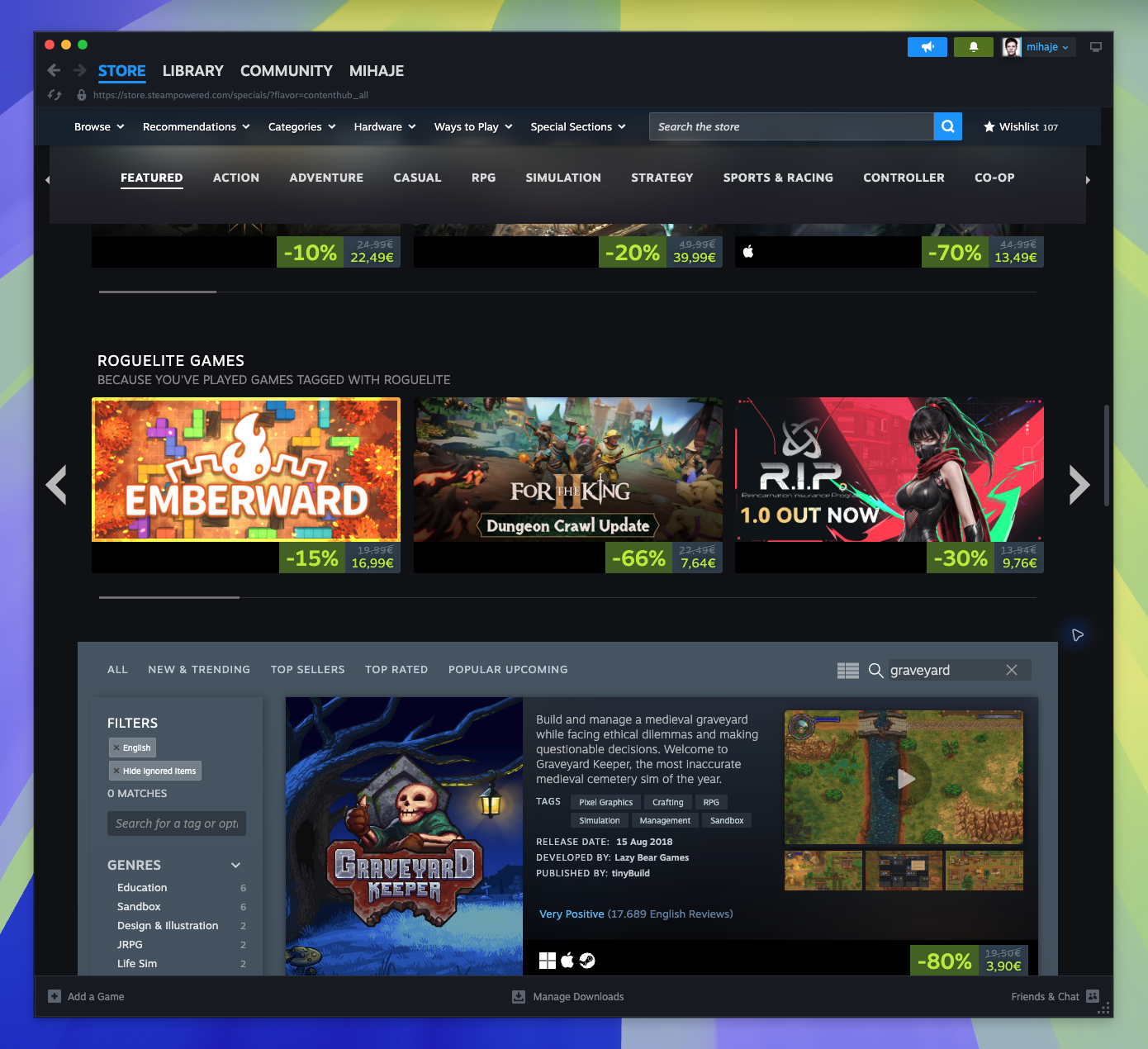 Discounts & Events Hub — Browse Items - Search (Captured)