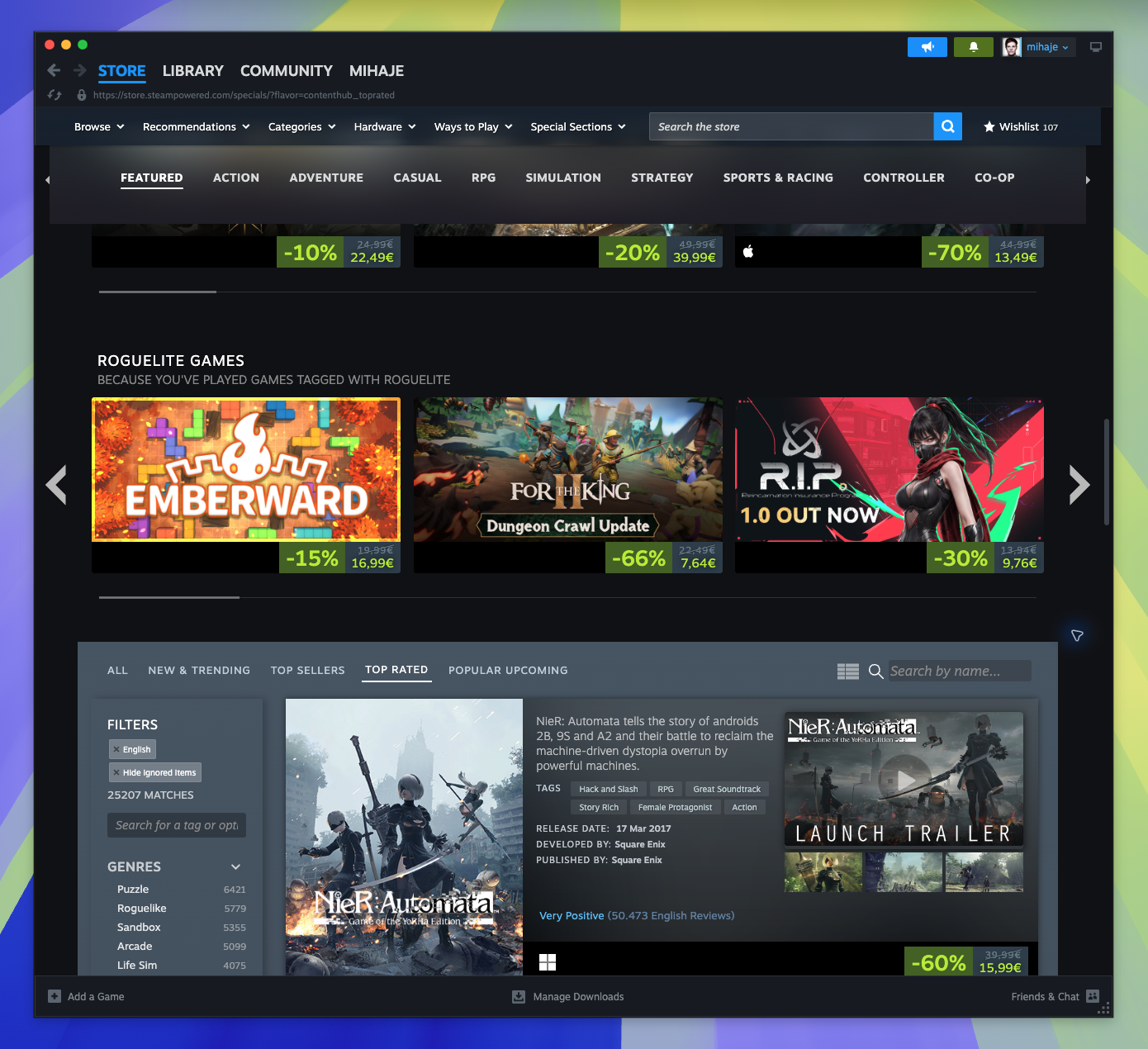 Discounts & Events Hub — Browse Items - Top Rated (Captured)