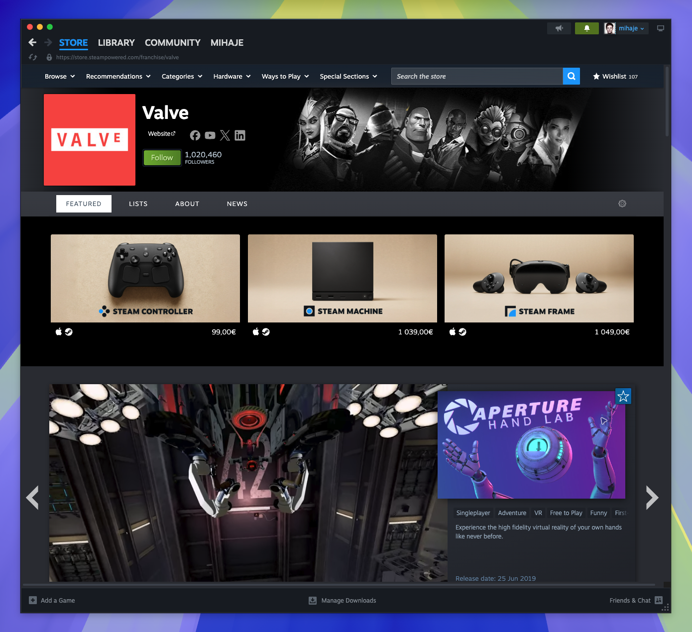 Franchise Page — Featured Recommendations (Captured)