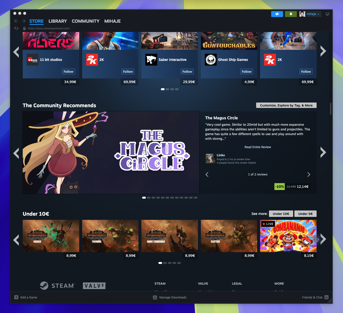 Home Page — Community Recommendations (Captured)