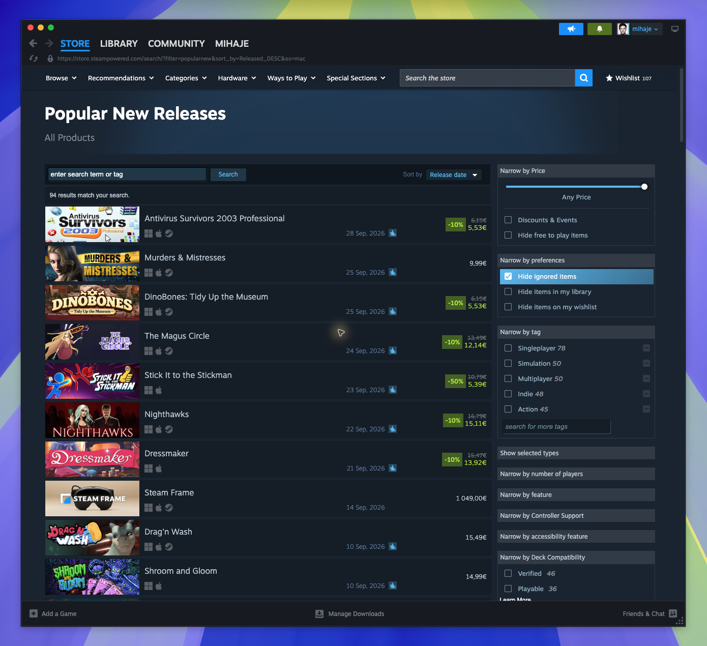 Popular New Releases - Full List — page overview (Captured)