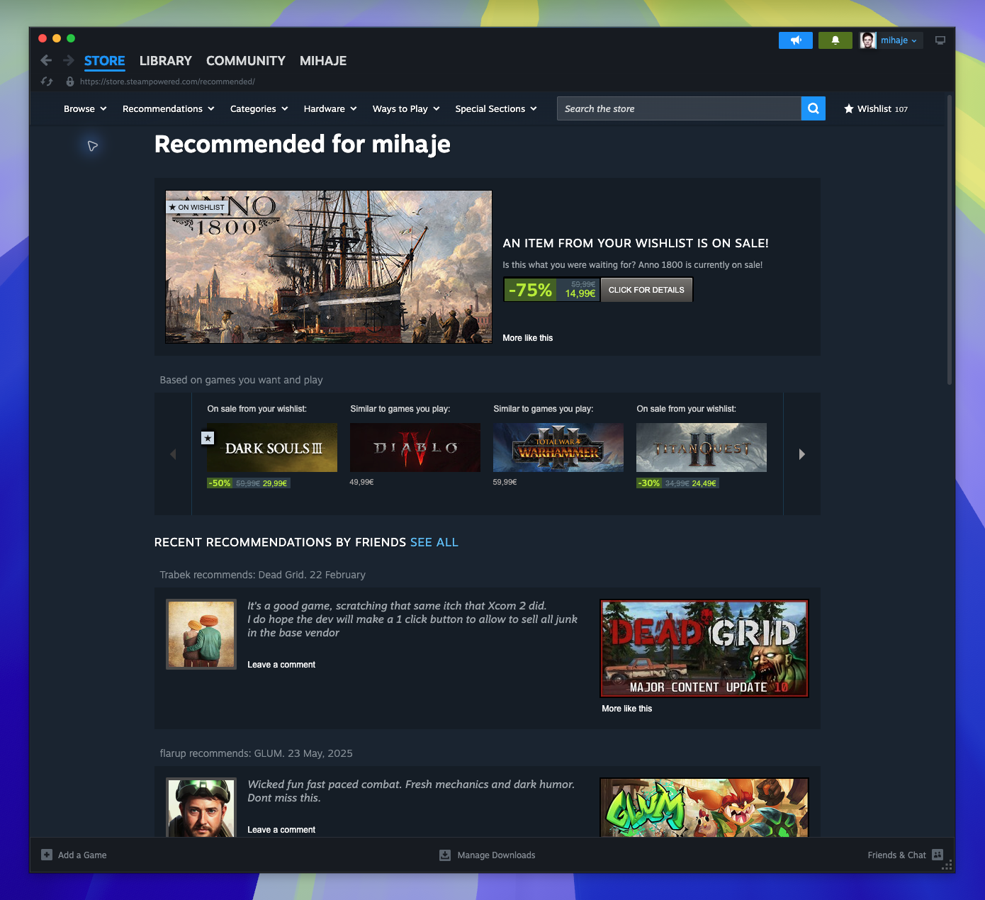 Recommendations - Main — page overview (Captured)