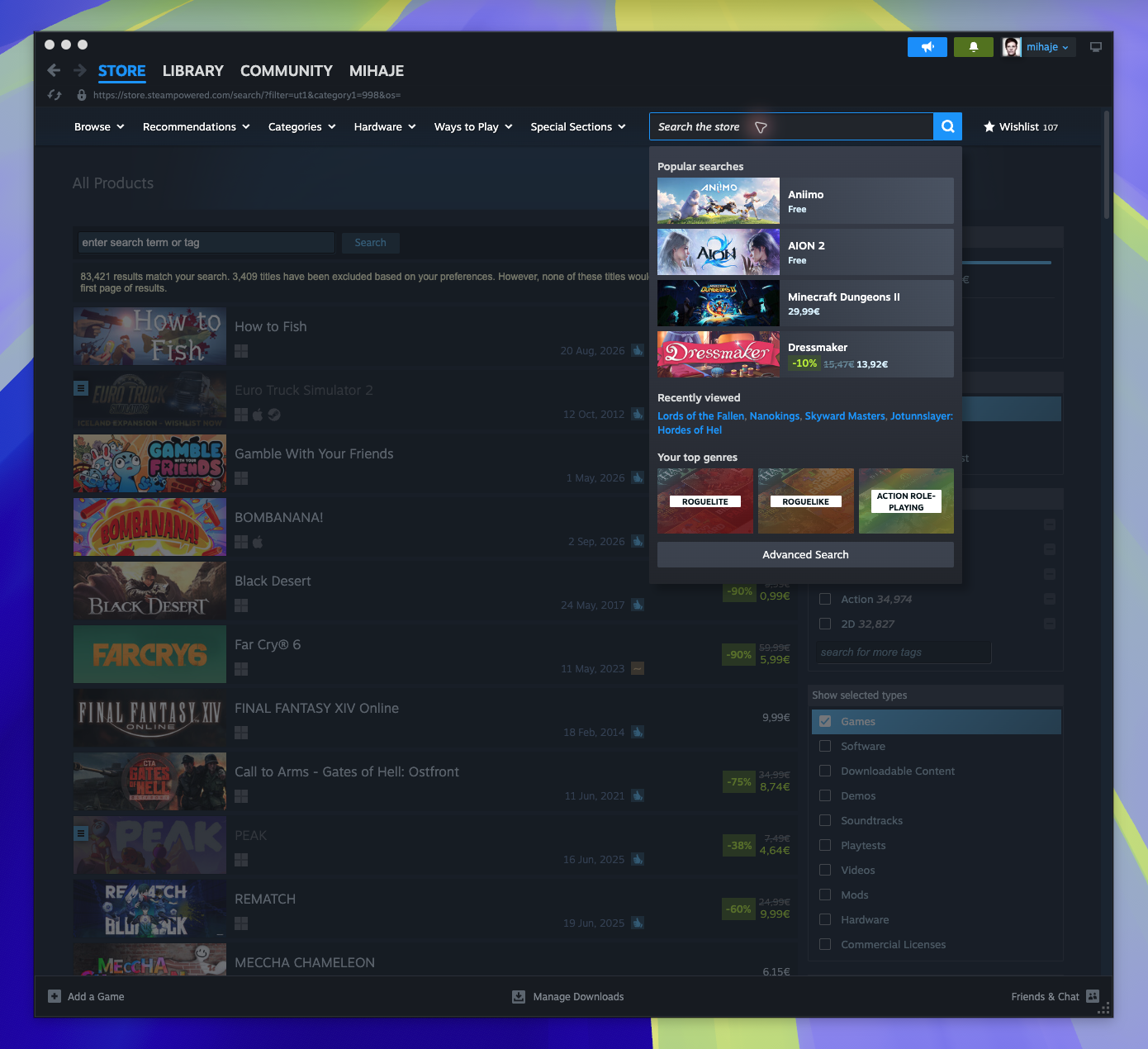 Search Suggestions — Popular Searches (Captured)