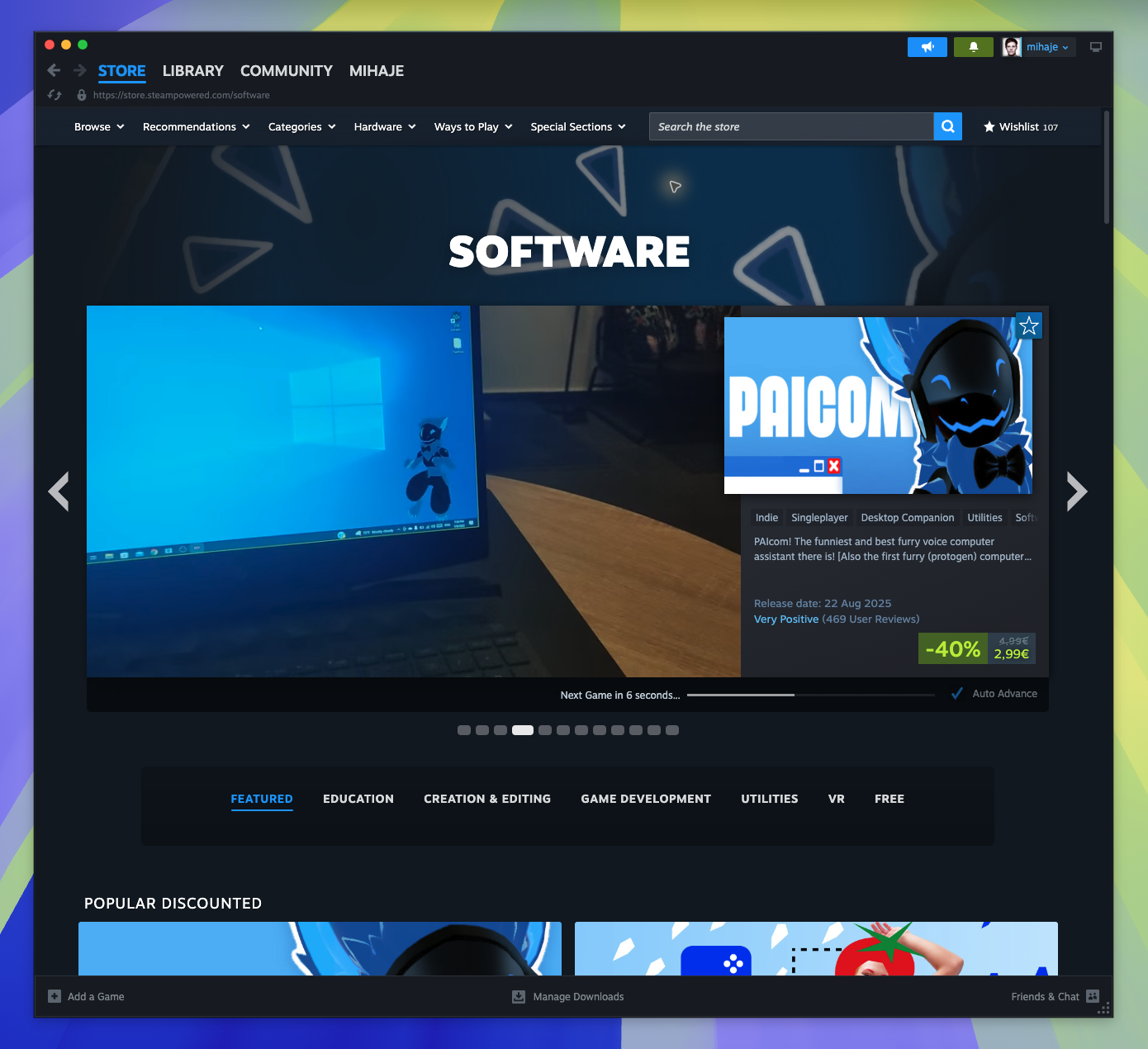 Software Hub — Trending Wishlist Section (Not located)