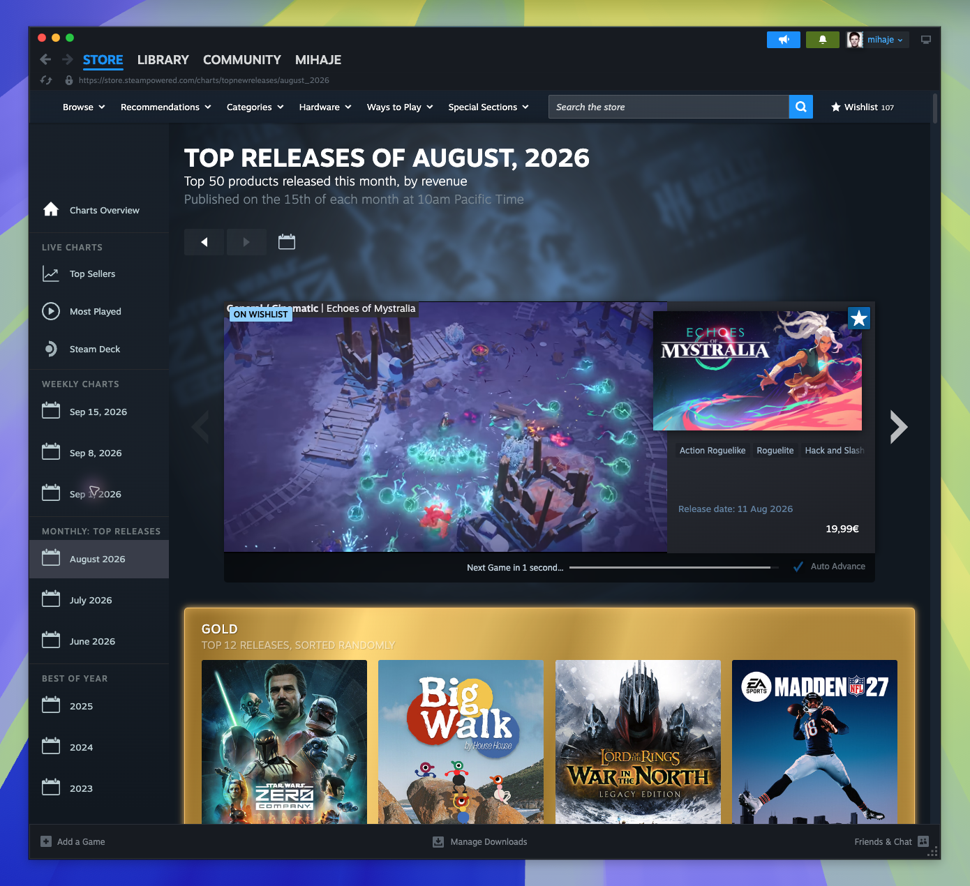 Steam Charts — Top Monthly Release (Captured)