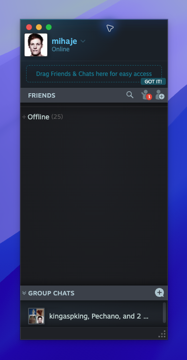 Steam Client - Friend Is In-Game Notification — page overview (Unavailable)