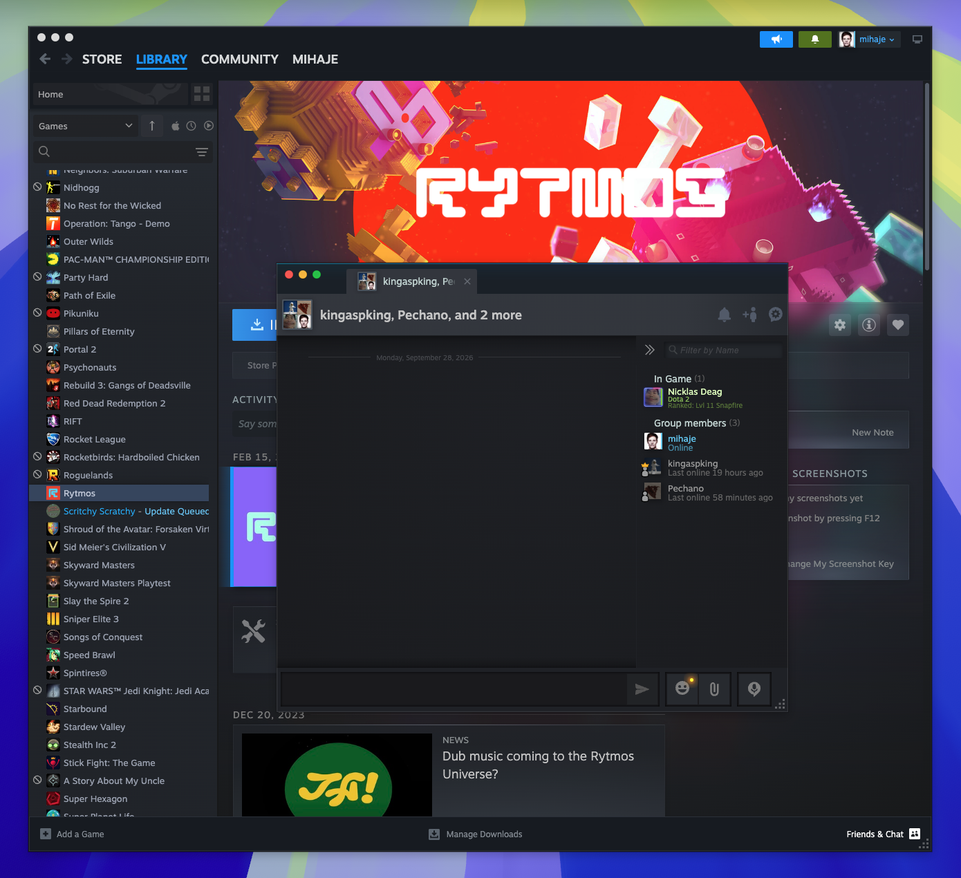 Steam Client - Friends & Chat — Link Shared in Chat (Not located)