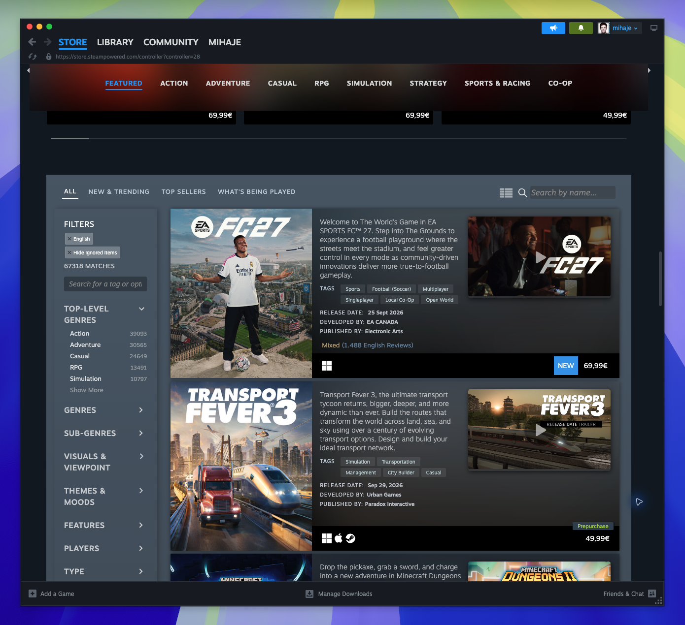 Steam Controller Friendly Hub — Browse Items - Discounted (Not located)