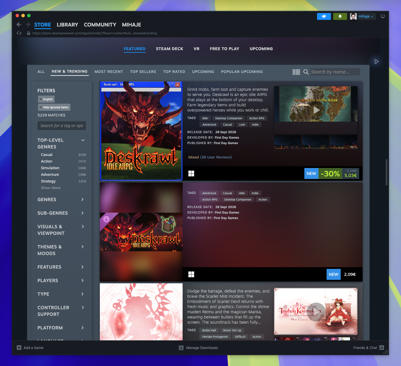 Tag Page — New and Trending (Captured)