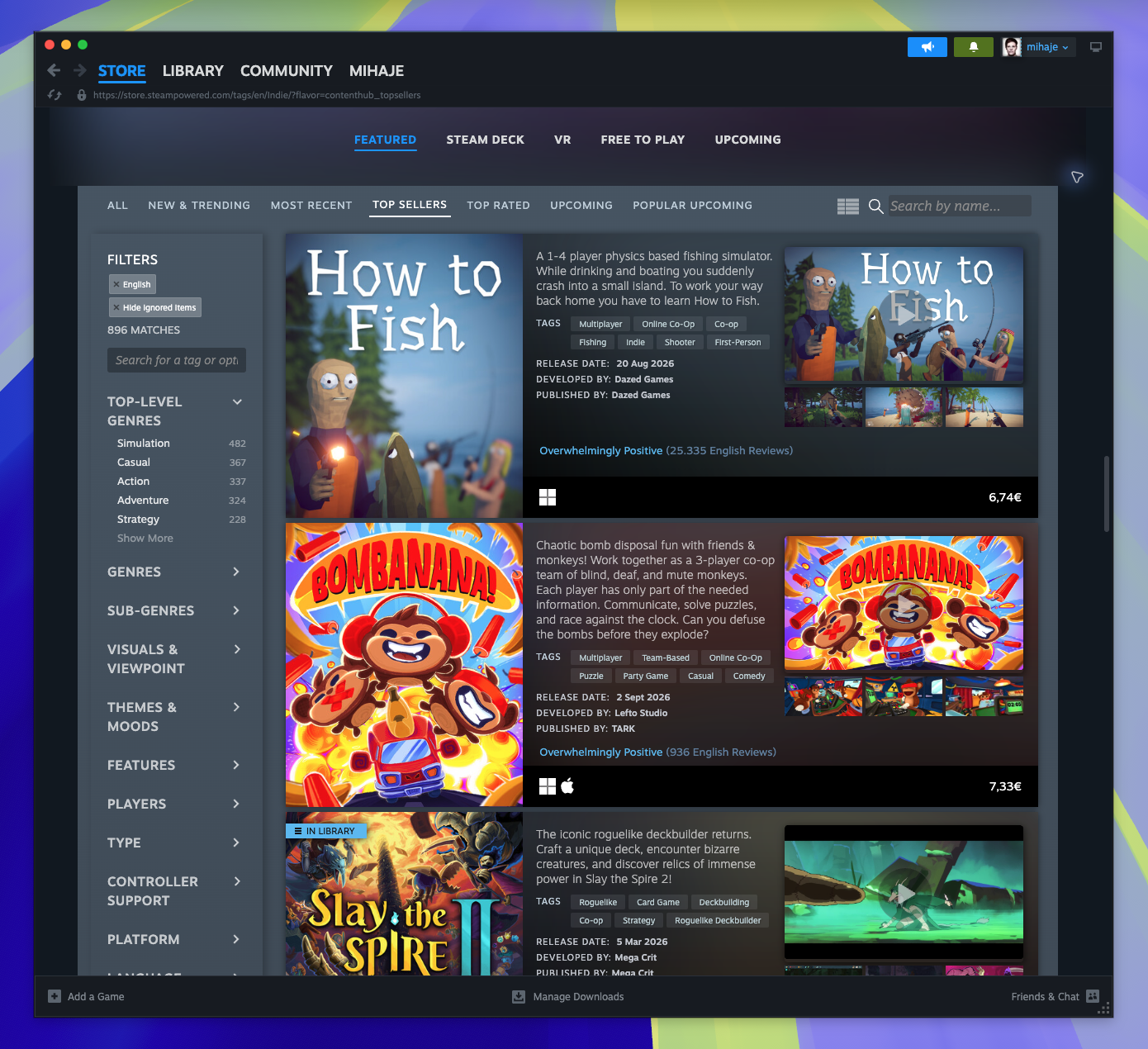Tag Page — Top Sellers List (Captured)